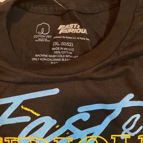 NWT Fast & Furious Graphic Print  Men's Normcore Classic Black T-Shirt SZ 2XL - Picture 3 of 4